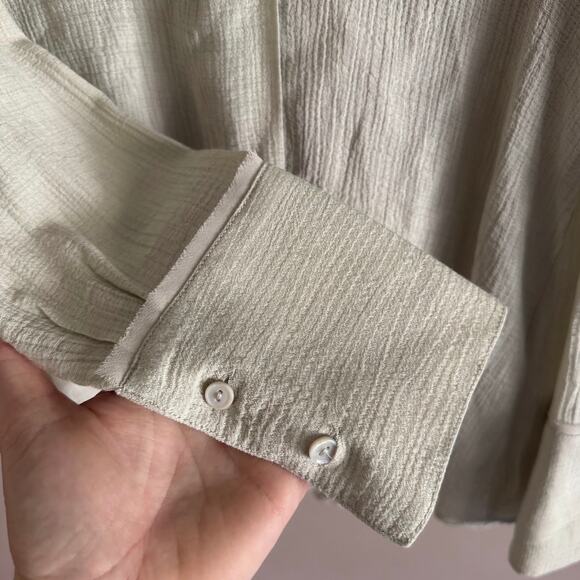 Brochu Walker V Neck Gauze Lena Blouse Long Sleeve Top Size Small - Picture 5 of 6